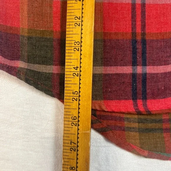 TOAD & CO Flannel Shirt Women's Small Long Sleeve Button Up Plaid Casual Outdoor - Picture 6 of 10
